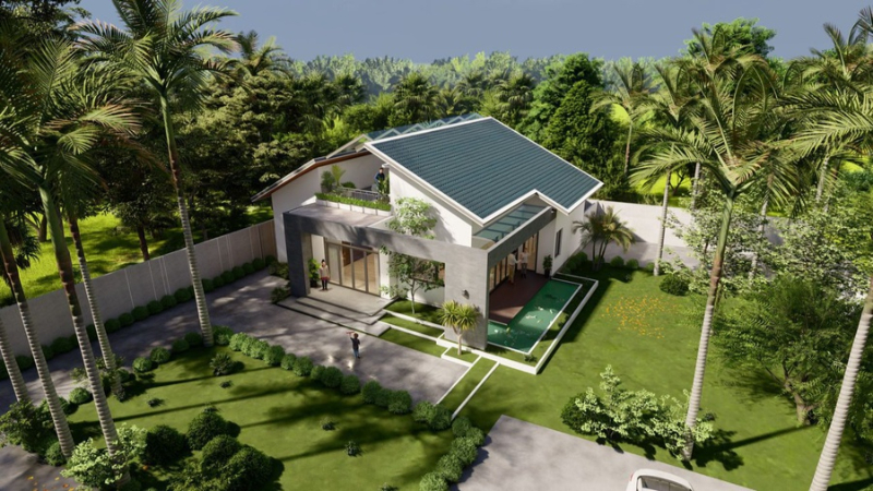 Mẫu biệt thự mini sân vườn nổi bật