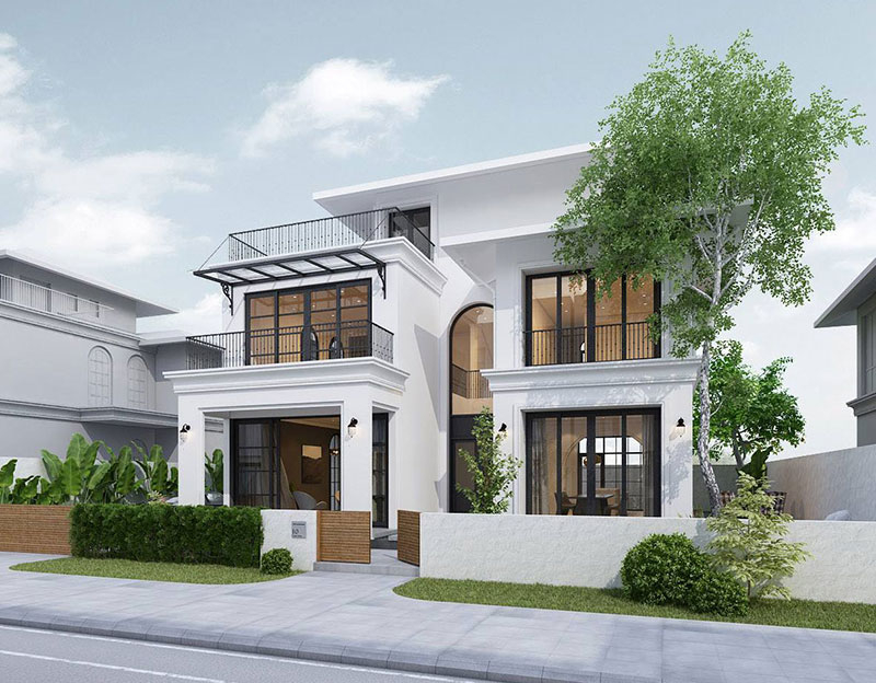 Mẫu biệt thự mini thiết kế theo phong cách hiện đại