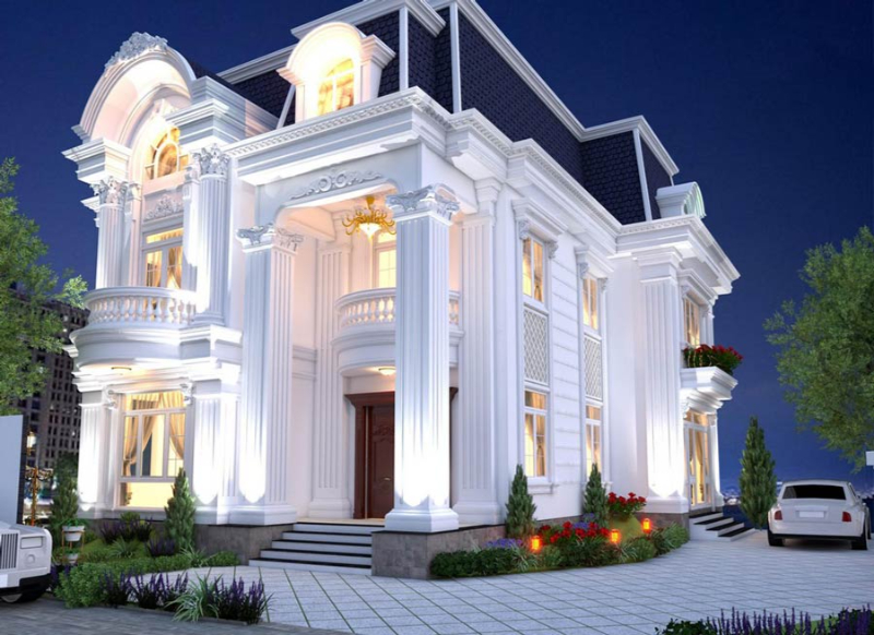 Mẫu biệt thự mini kiểu Pháp