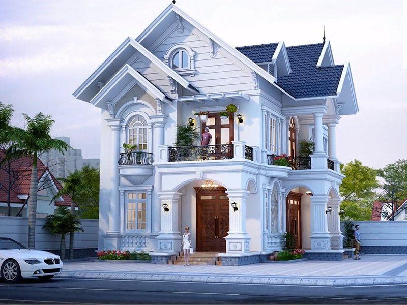 Mẫu thiết kế biệt thự mini mái Thái