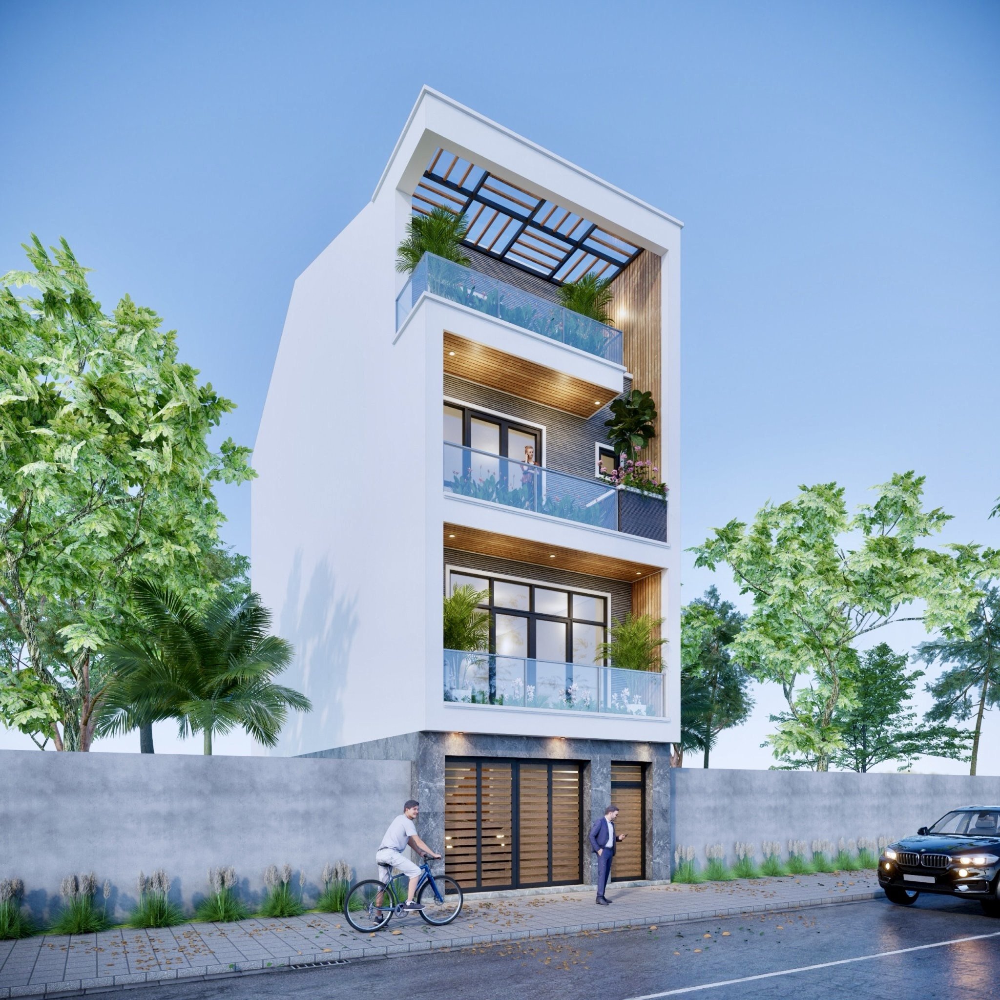 Mẫu nhà phố 4 tầng hiện đại yêu thích nhất năm 2024