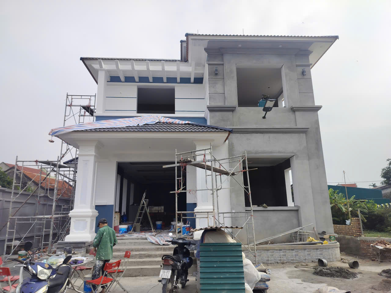 Thiết Kế và Thi Công Trọn Gói Nhà Mái Nhật 2 Tầng Bề Thế Bác Sơn, Bình Lục, Hà Nam